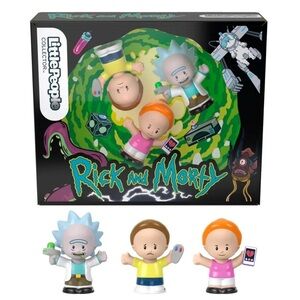 Fisher Price Little Collector People Rick & Morty Figure Set NIB